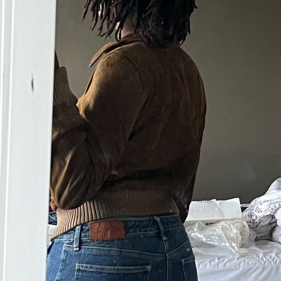 GUESS light brown vintage leather jacket - Picture 3 of 3